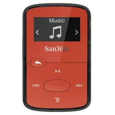 SanDisk 8GB Clip Jam MP3 Player Red SDMX26-008G-G46R (USED RFB)
