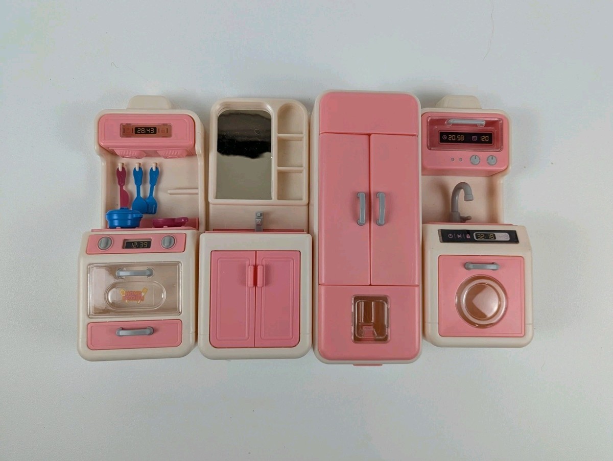 Greenbrier Doll Kitchen & Bath Set Barbie Fridge Stove Sink