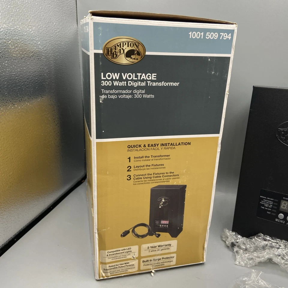 Transformador digital Hampton Bay 300 W iluminación de paisaje anochecer a amanecer hágalo usted mismo-300 PS Foto 3 de 4