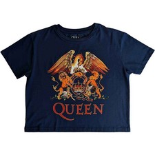 Image of Ladies Queen Classic Crest Crop Top Official T-Shirt Womens