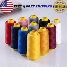 3000 Yards Sewing Thread Spool 100 Polyester All Purpose Machine Hand 46 Colors