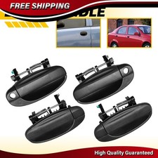 Outer Door Handles Set 4pcs Front Rear Left Right Black For Chevrolet Aveo5 Aveo
