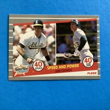 1989 Fleer Speed and Power Jose Canseco #628