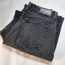 Vintage Gitano Jeans Faded Black Size 14 Long 27x32 High Rise Mom Jeans 80 90s