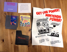 Nintendo Tetris NES Original English Instruction Manual MS-0-018A Inserts Poster