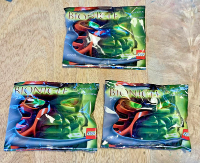 3 x Lego 8559 Bionicle Krana Pack NEU (ungeöffnet) Polybag 3 x Krana 2 x Kanohi