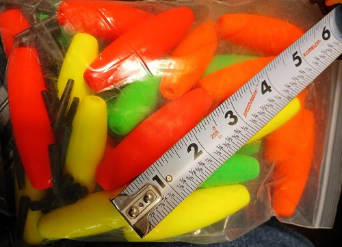 Galleggianti Bobber Peg 3" panfish schiuma cursore sigaro pesce gatto troll pesce alla deriva lotto x 24 - Foto 3 di 3