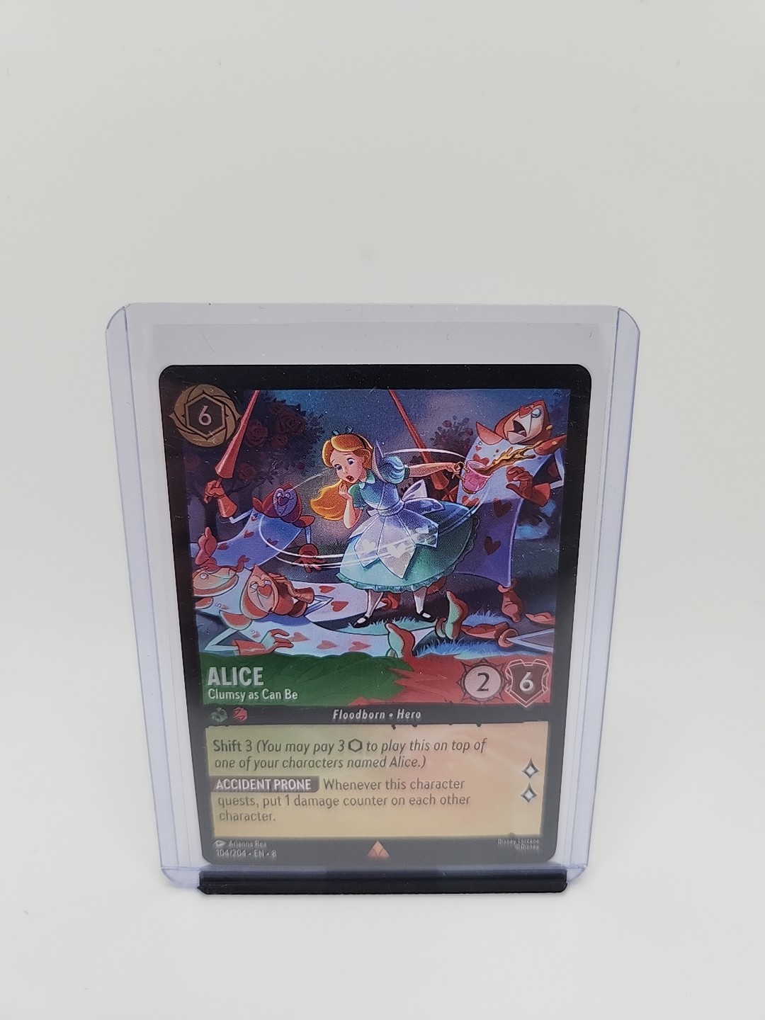 Disney Lorcana Reign of Jafar - Alice Clumsy as Can Be 104/204 - Cold Foil