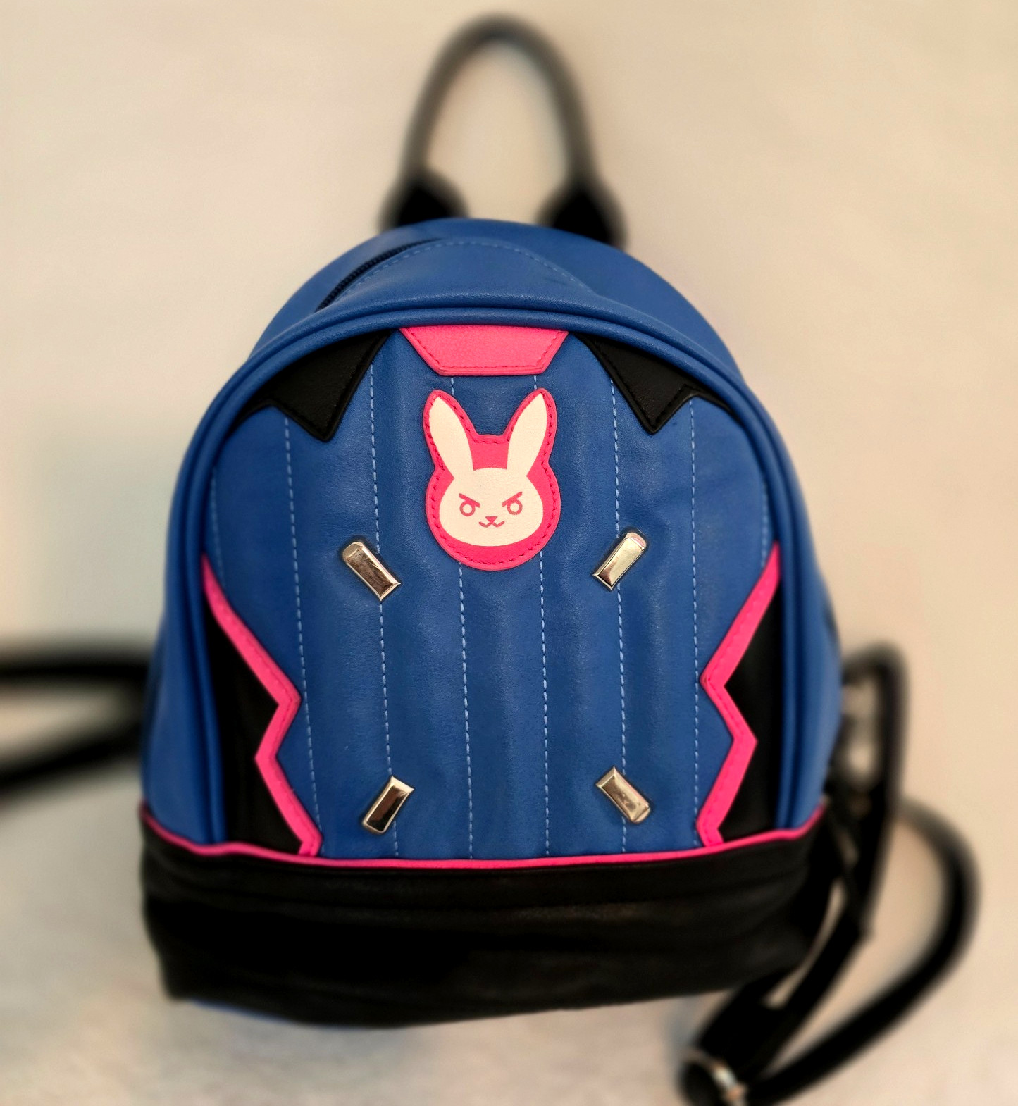 Overwatch D.Va Mini Backpack Blue Pink Faux Leather Blizzard 2018 Gamer Bag image 7