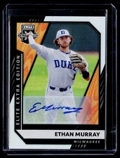 2021 Panini Elite Extra Edition #147 Ethan Murray Signatures Milwaukee Brewers