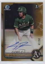 2022 Bowman Chrome Prospect Auto Gold Refractor /50 CJ Rodriguez #CPA-CJR Auto