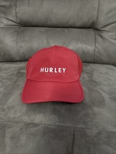 Gorra de béisbol ajustable talla única roja Hurley Finish Line nueva con etiquetas