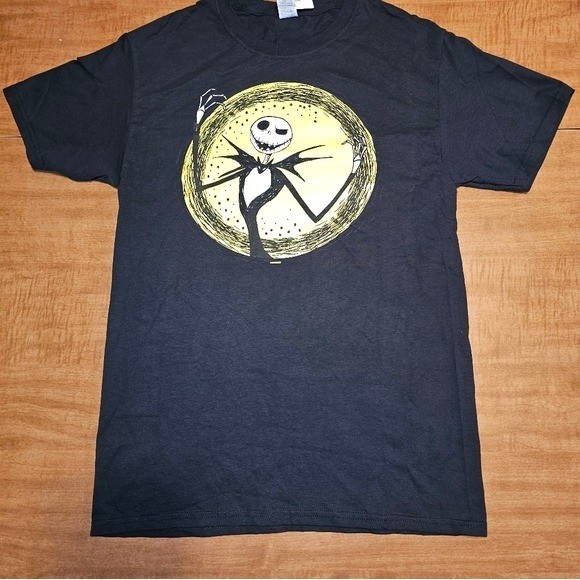 Pesadilla antes de Navidad Jack Skellington Camiseta Negra Pequeña A0