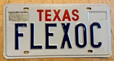 TXS VANITY LICENSE PLATE " FLEX OC " OWENS CORNING