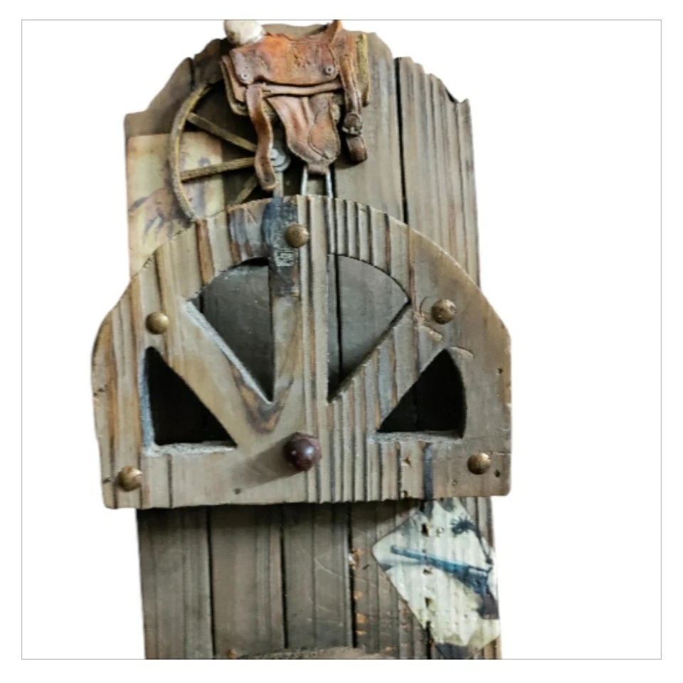 Llavero vintage de madera con letras de vaquero rústico silla de montar occidental colgante 17" Foto 3 de 4