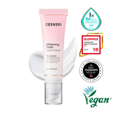 COSNORI Whitening Dress ToneUp Cream 50ml(1.69oz-Vegan/Cherry Blossom Extract61%