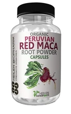 Organic Peruvian Red Maca Root 180 Caps 500 mg Health Improvement USPS ship