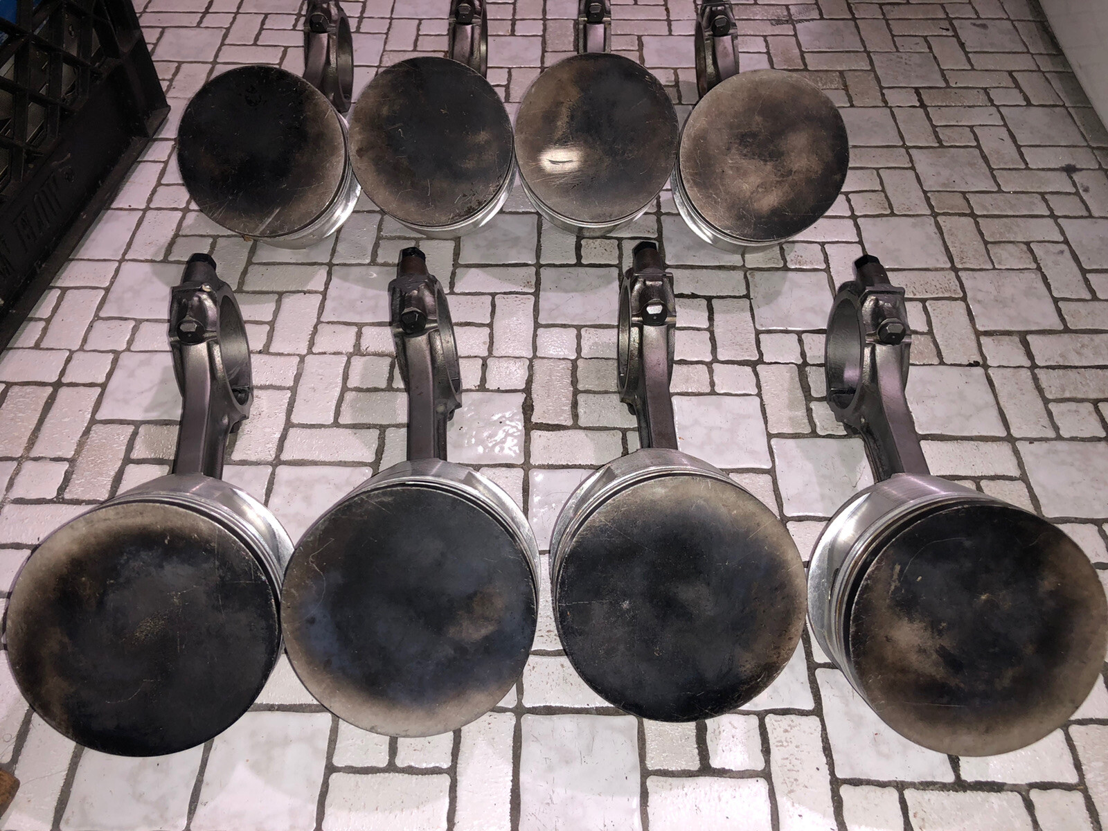 Mopar Forged Rods Mopar 440 Flat Top Arias .030 Over forged Pistons with Six Pack ...