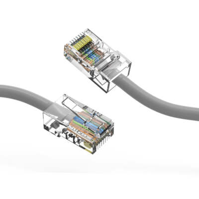 25Ft CAT5E UTP Ethernet Network Non Booted Cable Gray
