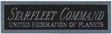 STARFLEET COMMAND STAR TREK NAMEPLATE FOR AUTOGRAPHED Signed BOOK-PHOTO