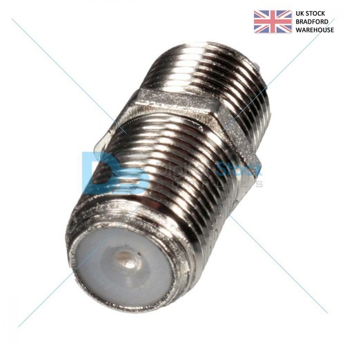 F TYPE CONNECTOR COUPLER FOR JOINING SATELLITE VIRGIN FOR SKY + HD Q CABLES