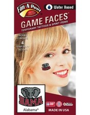 University of Alabama Crimson Tide Water Based Temporary Spirit Tattoos 4 Piece