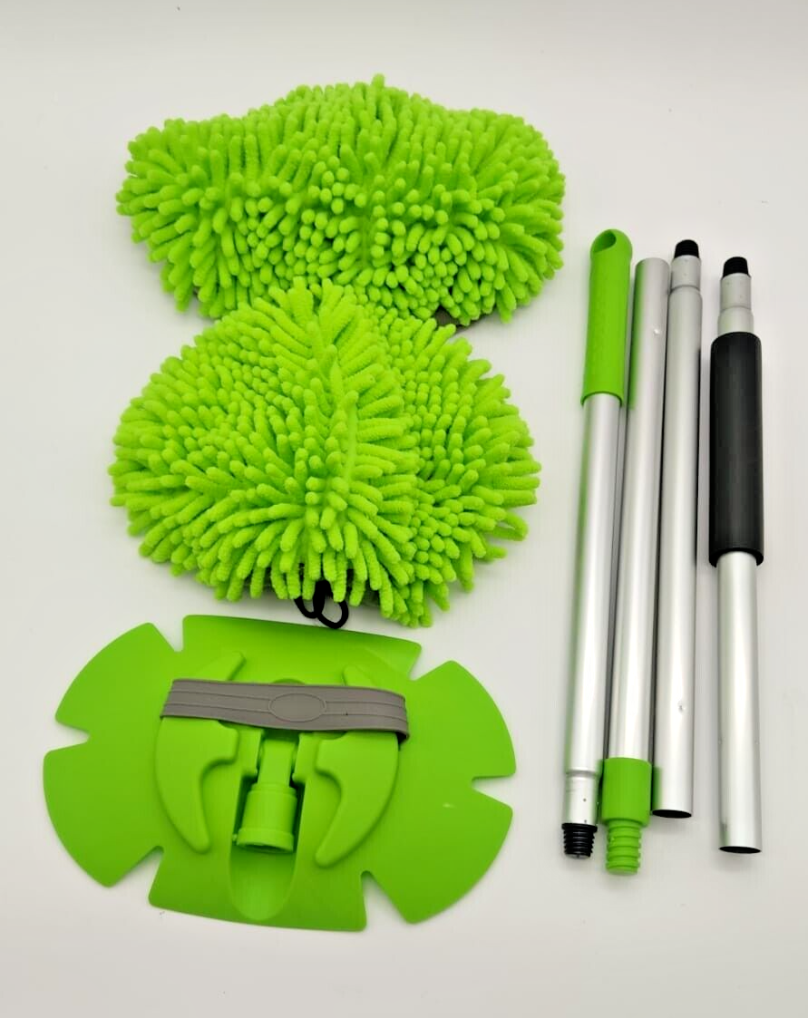 62 Microfiber Car Wash Brush Mop Kit Mitt Sponge with Long Handle Car