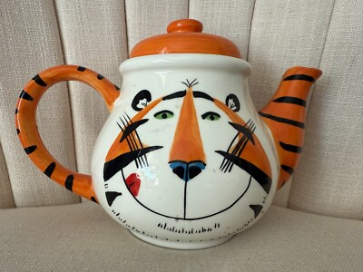 TONY the TIGER Kellogg's cereal TEAPOT promo tea grandmacore Frosted Flakes