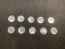 12.5 MM Flat Natural White MOP Mother of Pearl Shell Discs Round Loose 10PCS