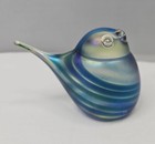 Orient & Flume VTG 1976 Iridescent Bird paperweight sculpture Signed JONES 