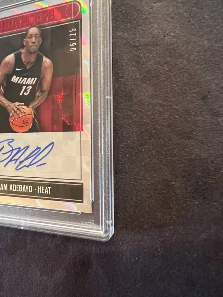 2017-18 Hoops Bam Adebayo Rookie Auto /25 Red PSA 9 - Heat - Image 4 of 4