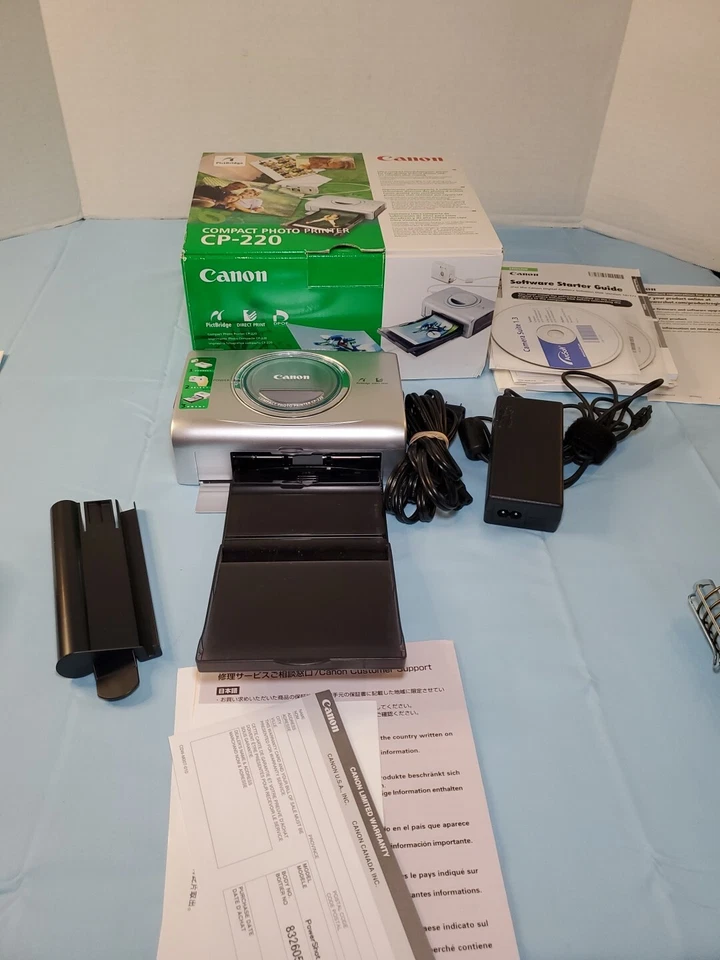 Canon Compact Photo Printer CP-220 PictBridge  Ultra Compact with All Manuals  - Image 2 of 4