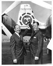 Flying Tiger Cargo Airline 1961 Press Photo Canadair CL-44 Plane Prescott *P175c