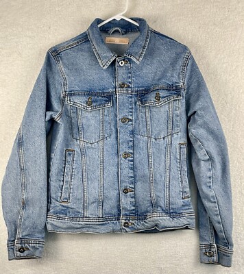 Mila Rose Denim Blue Jean Classic Trucker Jacket Sz XL 5485