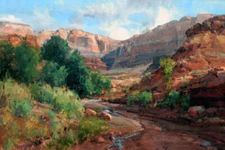 Ariza Mountain Landscape Print Oil Painting Giclee Print Canvas