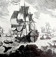 Dutch & Hamburg Whalers Arctic 1926 Nautical Antique Print Whale Hunting DWW4A