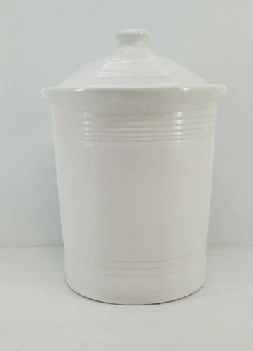 FIESTA WARE large CANISTER utensil CROCK LID white NEW