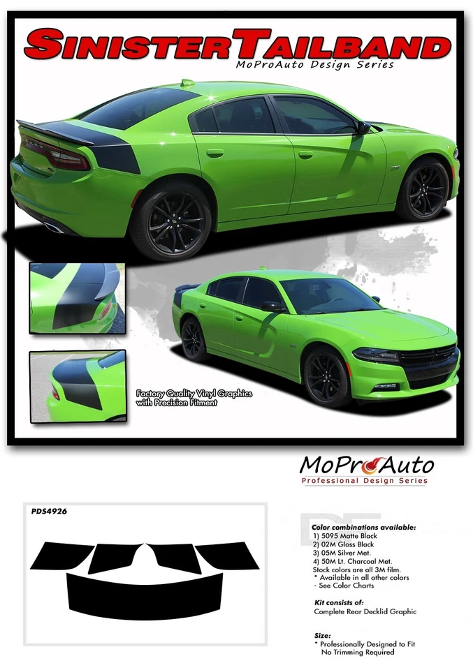 Tail Stripe Fits 2015-2023 Dodge Charger Graphic Decal Daytona Hemi RT SRT 392 - Image 2 of 4