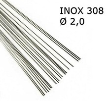 Bacchette 308 Lsi Acciaio Inox d.2,0x1000mm Saldatura TIG 1kg=40pz
