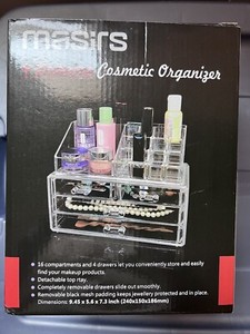 Masirs 4 Drawer Clear Acrylic Cosmetic Organizer - Brand new, in box
