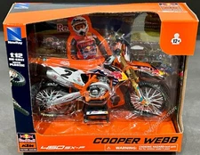 NewRay KTM 450 SX-F Red Bull Cooper Webb #2 Dirt Bike 1:12