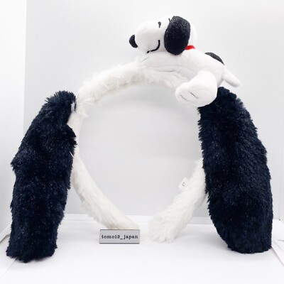 Peanuts Snoopy Plüsch Stirnband Ohrenschützer weiß Universal Studios Japan US...