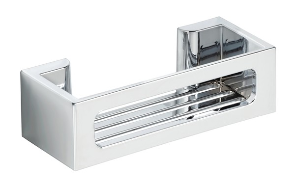 Wenko Wandablage Bralia Turbo-Loc Duschregal Chrom Ohne Bohren Kunststoff Abs-image