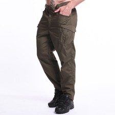 Mens Military Cargo Pants Army Tactical Combat Casual Trousers Hiking Camouflage