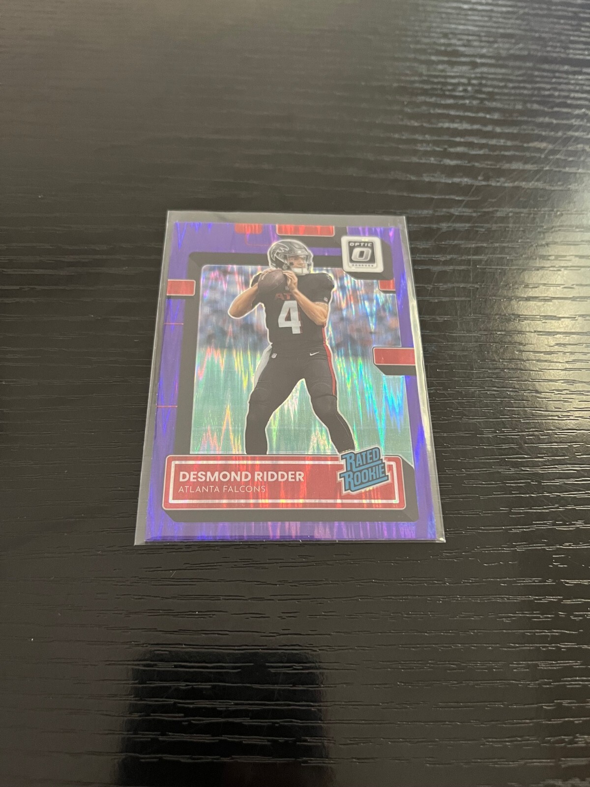 2022 Donruss Optic DESMOND RIDDER Purple Shock Rated Rookie #202 Falcons!