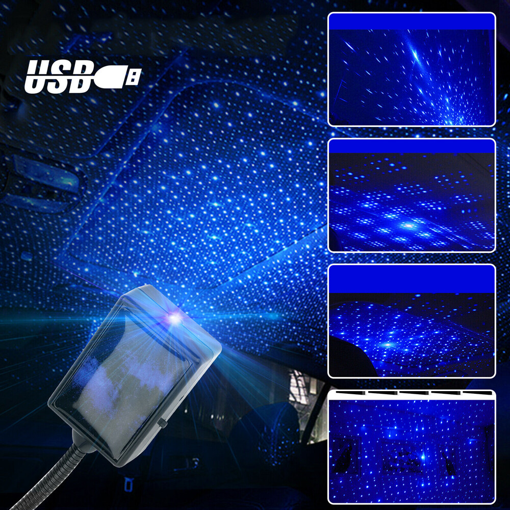 Car USB LED Star Sky Lamp Atmosphere Ambient Night Light Interior Accessories