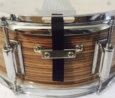 x2 SnareFlair Custom Snare Drum Straps Classic Black USA Made Percussion Drums