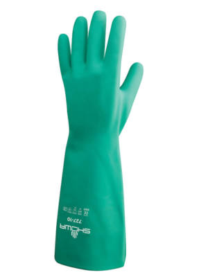 SHOWA 727 Chemical Resistant Unlined Nitrile Glove 727-8 Size 8 6