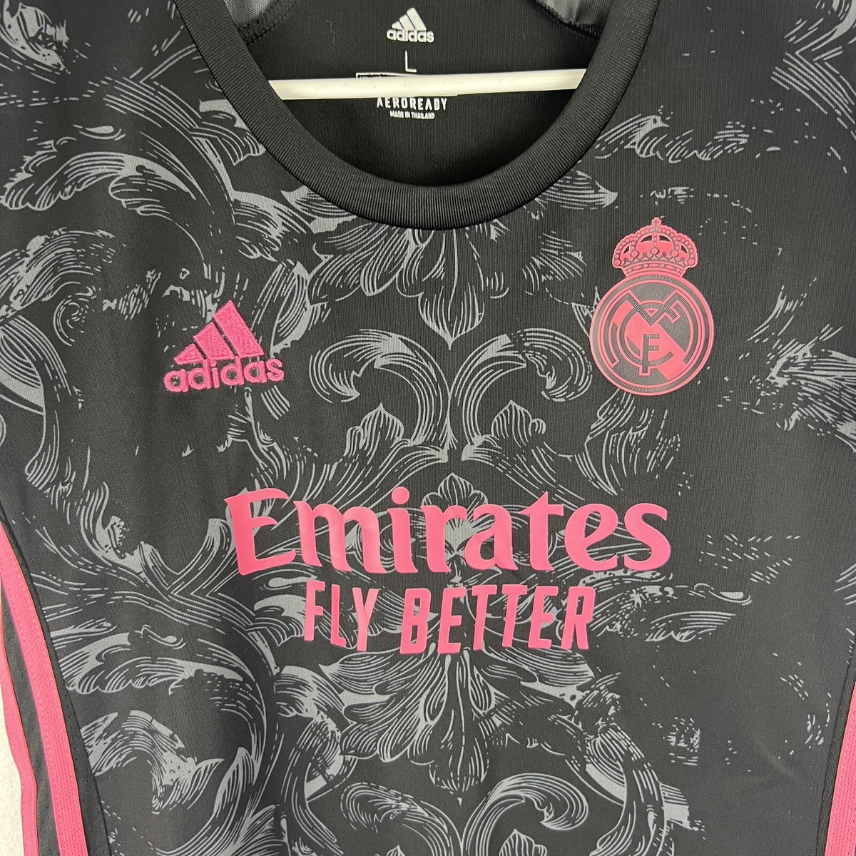 adidas Real Madrid ピステ L ブラック/ピンク adidas Real Madrid ピステ L ブラック/ピンク
