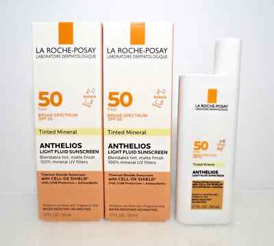 LA ROCHE POSAY ANTHELIOS TINTED MINERAL SPF 50 SUNSCREEN 1.7 OZ EXP:2027 2PC LOT